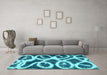 Machine Washable Abstract Light Blue Modern Rug in a Living Room, wshabs1151lblu