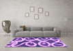 Machine Washable Abstract Purple Modern Area Rugs in a Living Room, wshabs1151pur