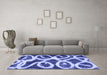 Machine Washable Abstract Blue Modern Rug in a Living Room, wshabs1151blu