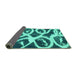 Sideview of Abstract Turquoise Modern Rug, abs1151turq