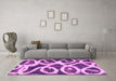 Machine Washable Abstract Pink Modern Rug in a Living Room, wshabs1151pnk