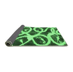 Sideview of Abstract Emerald Green Modern Rug, abs1151emgrn