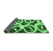 Sideview of Abstract Emerald Green Modern Rug, abs1151emgrn