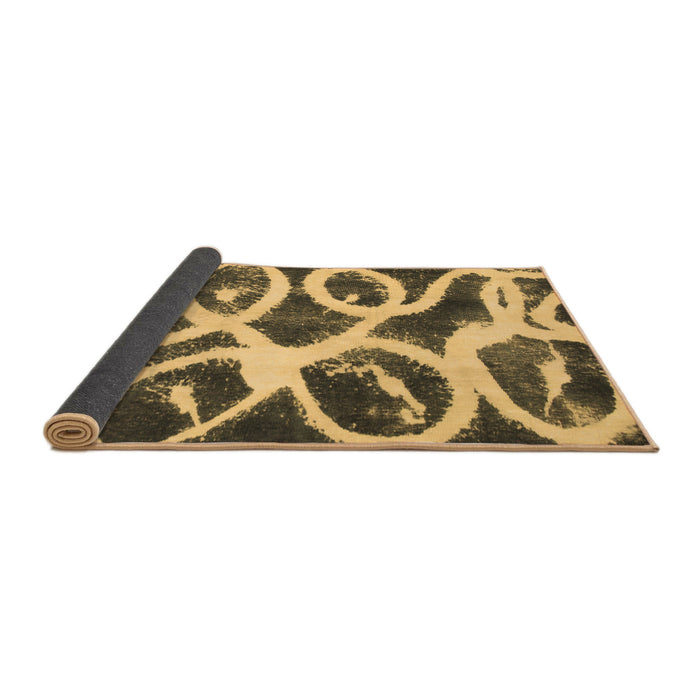 Sideview of Abstract Brown Modern Rug, abs1151brn
