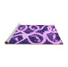 Sideview of Machine Washable Abstract Purple Modern Area Rugs, wshabs1151pur