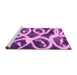 Sideview of Machine Washable Abstract Pink Modern Rug, wshabs1151pnk