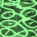 Square Machine Washable Abstract Emerald Green Modern Area Rugs, wshabs1151emgrn