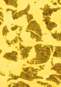 Abstract Yellow Modern Rug, abs1152yw