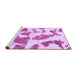 Sideview of Machine Washable Abstract Purple Modern Area Rugs, wshabs1152pur