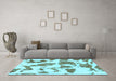 Machine Washable Abstract Light Blue Modern Rug in a Living Room, wshabs1152lblu