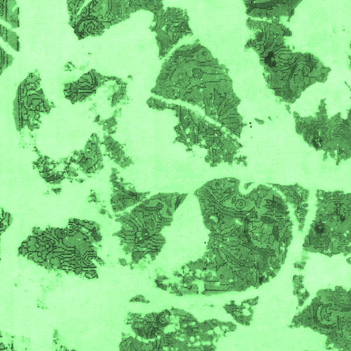 Machine Washable Abstract Emerald Green Modern Area Rugs, wshabs1152emgrn