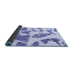 Sideview of Abstract Blue Modern Rug, abs1152blu