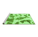 Sideview of Machine Washable Abstract Green Modern Area Rugs, wshabs1152grn