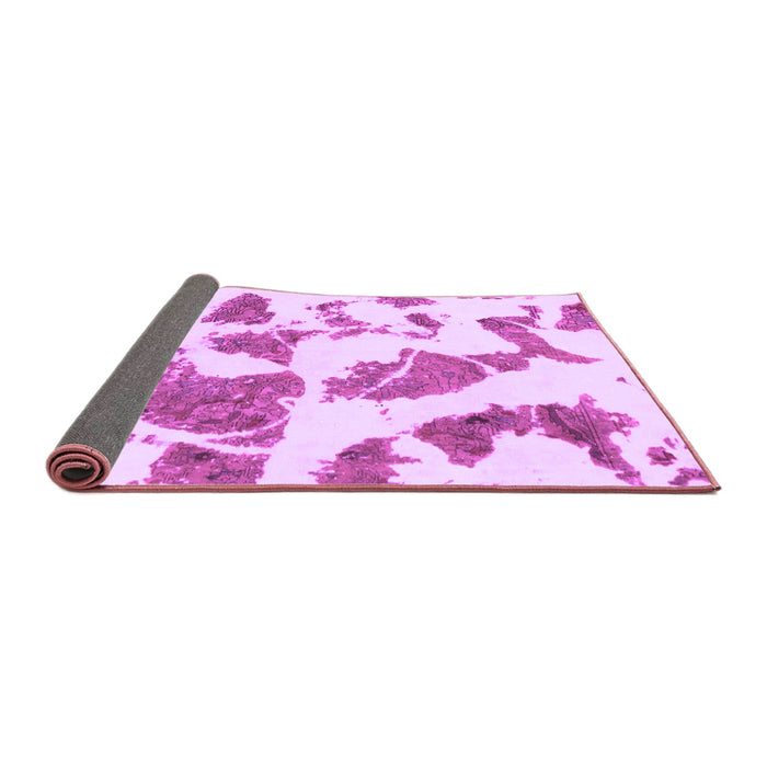 Sideview of Abstract Purple Modern Rug, abs1152pur