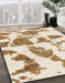 Machine Washable Abstract Wheat Beige Rug in a Family Room, wshabs1152