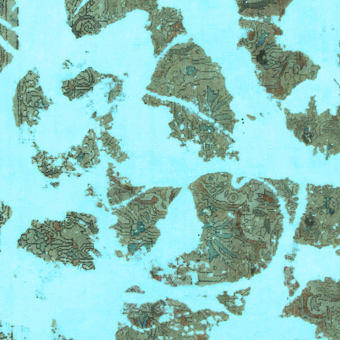 Abstract Light Blue Modern Rug, abs1152lblu