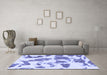 Machine Washable Abstract Blue Modern Rug in a Living Room, wshabs1152blu