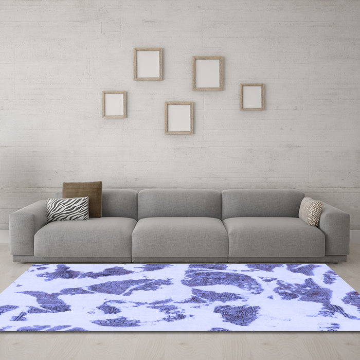 Machine Washable Abstract Blue Modern Rug in a Living Room, wshabs1152blu