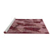 Sideview of Machine Washable Abstract Pink Coral Pink Rug, wshabs1153