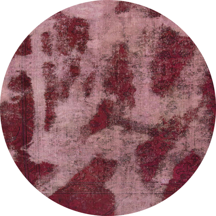 Square Abstract Pink Coral Pink Modern Rug, abs1153