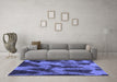 Machine Washable Abstract Blue Modern Rug in a Living Room, wshabs1153blu