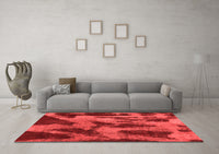 Machine Washable Abstract Red Modern Rug, wshabs1153red