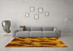 Machine Washable Abstract Yellow Modern Rug in a Living Room, wshabs1153yw