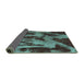 Sideview of Abstract Turquoise Modern Rug, abs1153turq