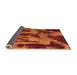 Sideview of Abstract Orange Modern Rug, abs1153org