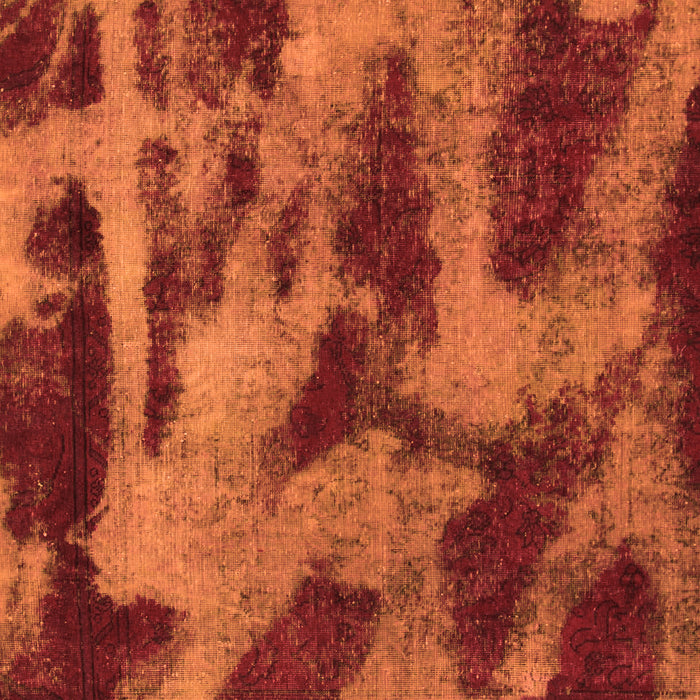 Machine Washable Abstract Orange Modern Area Rugs, wshabs1153org