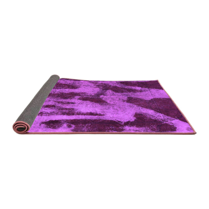 Sideview of Abstract Purple Modern Rug, abs1153pur