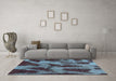 Machine Washable Abstract Light Blue Modern Rug in a Living Room, wshabs1153lblu