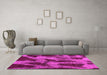 Machine Washable Abstract Pink Modern Rug in a Living Room, wshabs1153pnk