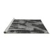 Sideview of Machine Washable Abstract Gray Modern Rug, wshabs1153gry