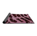 Sideview of Abstract Dark Pink Modern Rug, abs1154