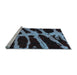 Sideview of Machine Washable Abstract Light Blue Modern Rug, wshabs1154lblu