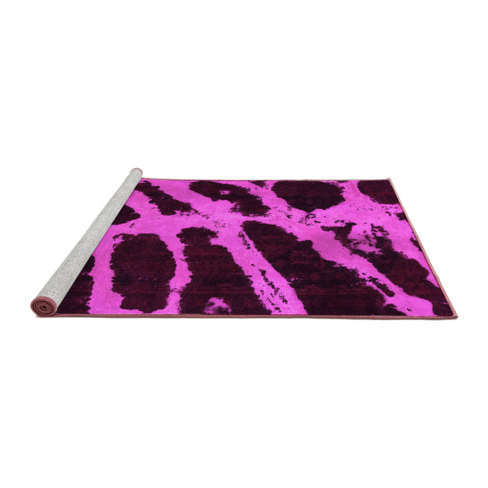 Sideview of Machine Washable Abstract Pink Modern Rug, wshabs1154pnk