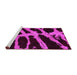 Sideview of Machine Washable Abstract Pink Modern Rug, wshabs1154pnk