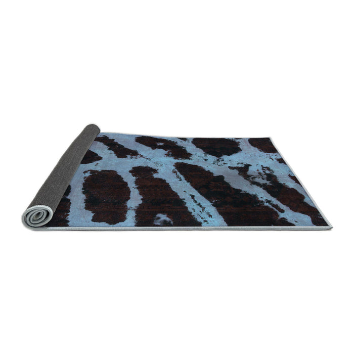 Sideview of Abstract Light Blue Modern Rug, abs1154lblu