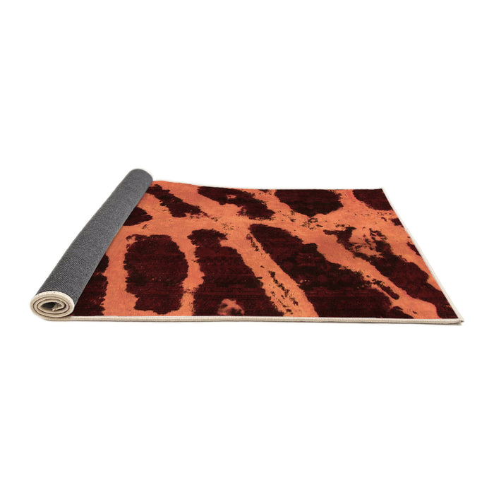 Sideview of Abstract Orange Modern Rug, abs1154org