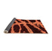 Sideview of Abstract Orange Modern Rug, abs1154org