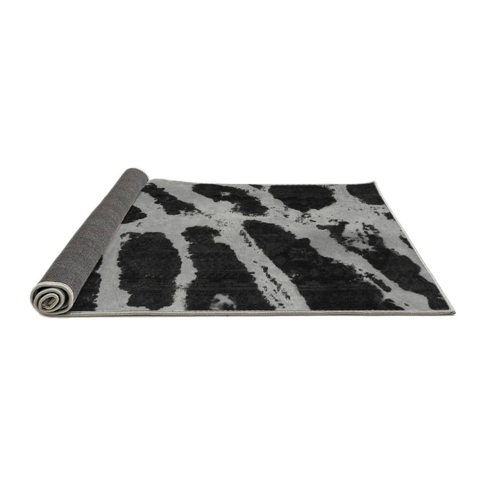 Sideview of Abstract Gray Modern Rug, abs1154gry