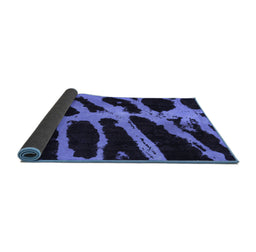 Sideview of Abstract Blue Modern Rug, abs1154blu
