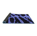 Sideview of Abstract Blue Modern Rug, abs1154blu