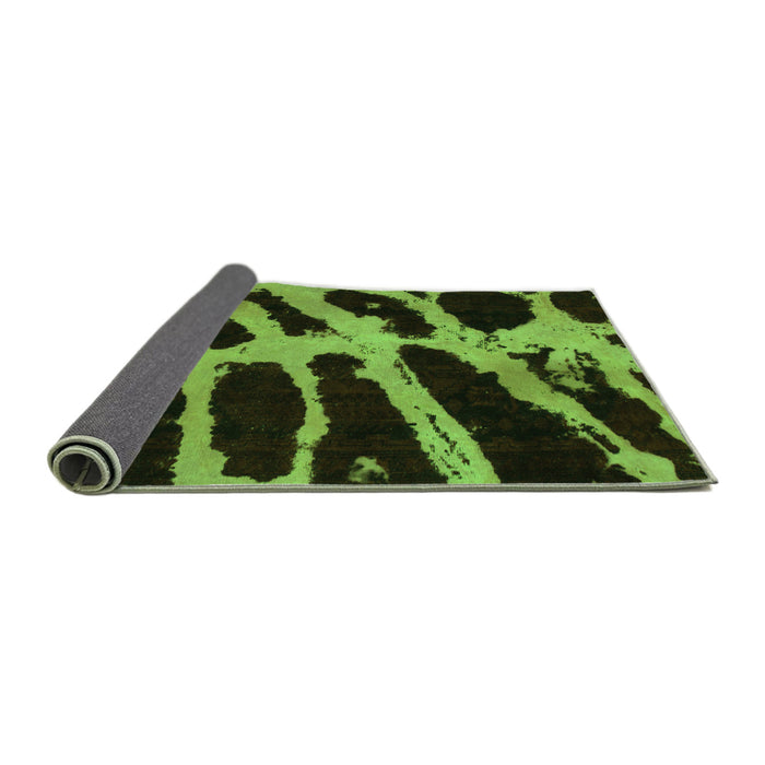 Sideview of Abstract Green Modern Rug, abs1154grn