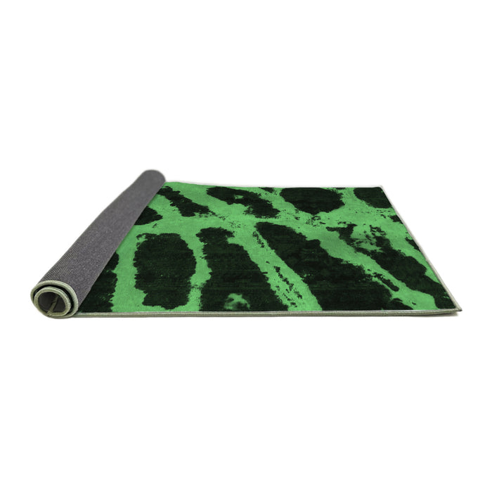 Sideview of Abstract Emerald Green Modern Rug, abs1154emgrn