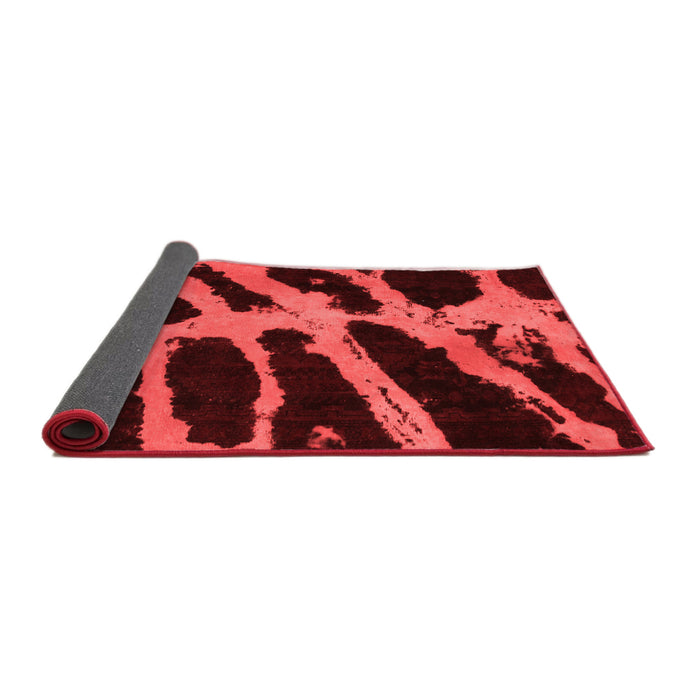 Abstract Red Modern Area Rugs