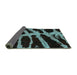 Sideview of Abstract Turquoise Modern Rug, abs1154turq