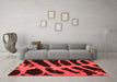 Modern Red Washable Rugs