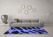 Machine Washable Abstract Blue Modern Rug in a Living Room, wshabs1154blu